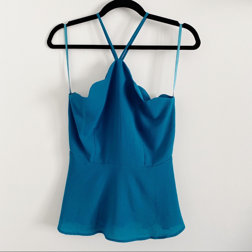 Monteau Halter Peplum Tank